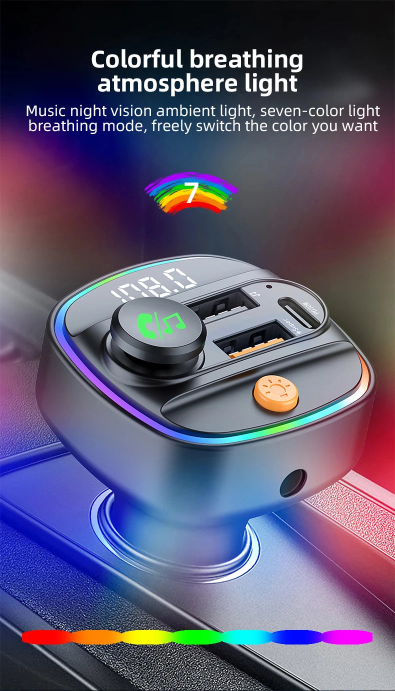 Bluetooth 5.3 FM Transmitter & MP3 Player