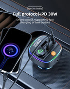 Bluetooth 5.3 FM Transmitter & MP3 Player