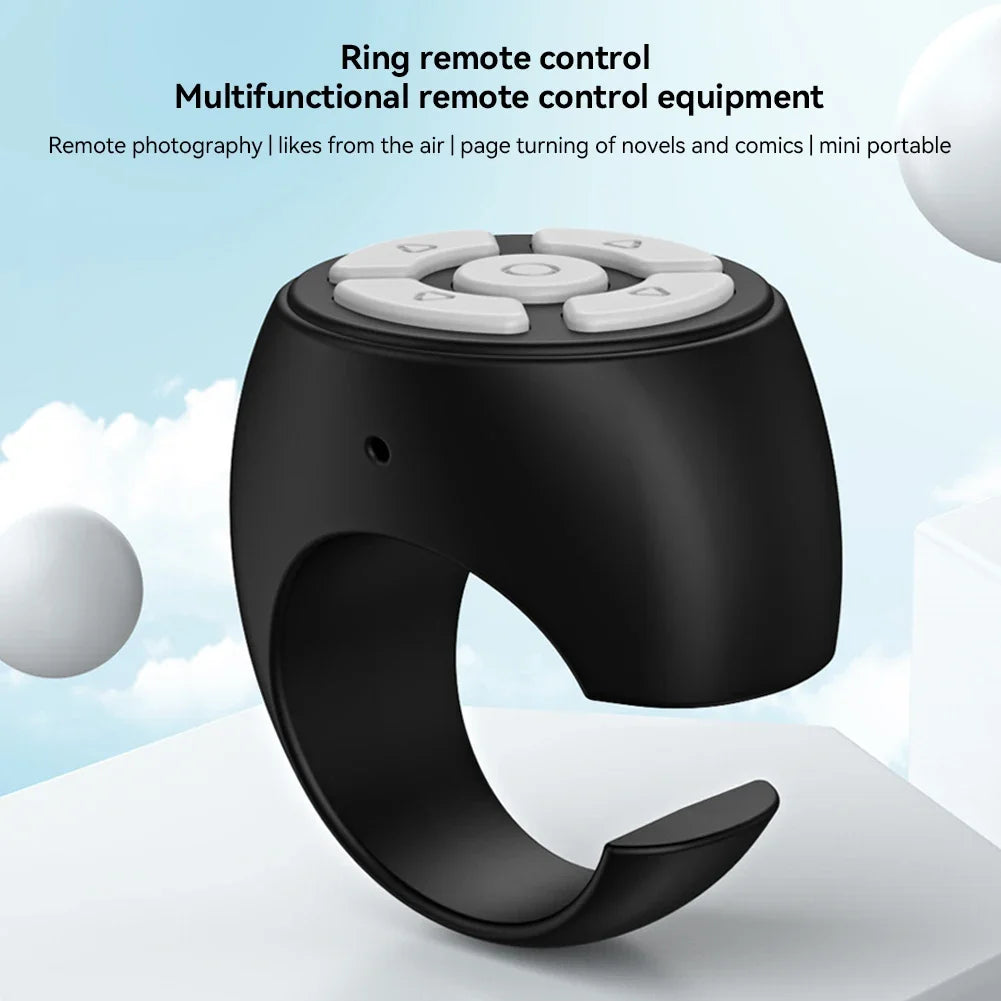 Remote Control Scrolling Ring Wireless Finger Shutter  Page TurnerMobile Phone Controller Bluetoothcompatible