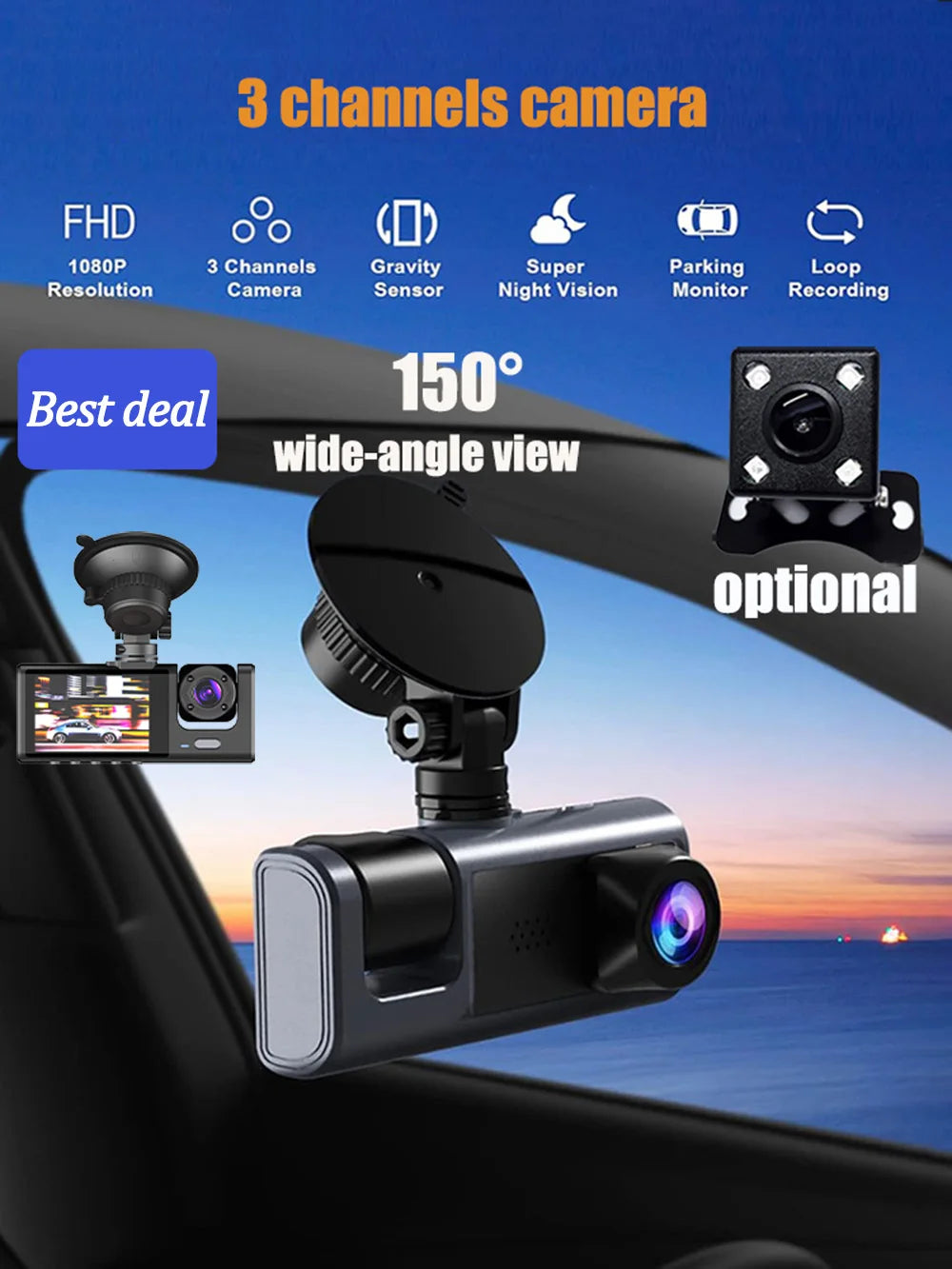 1080P Dual/Triple Camera Dash Cam