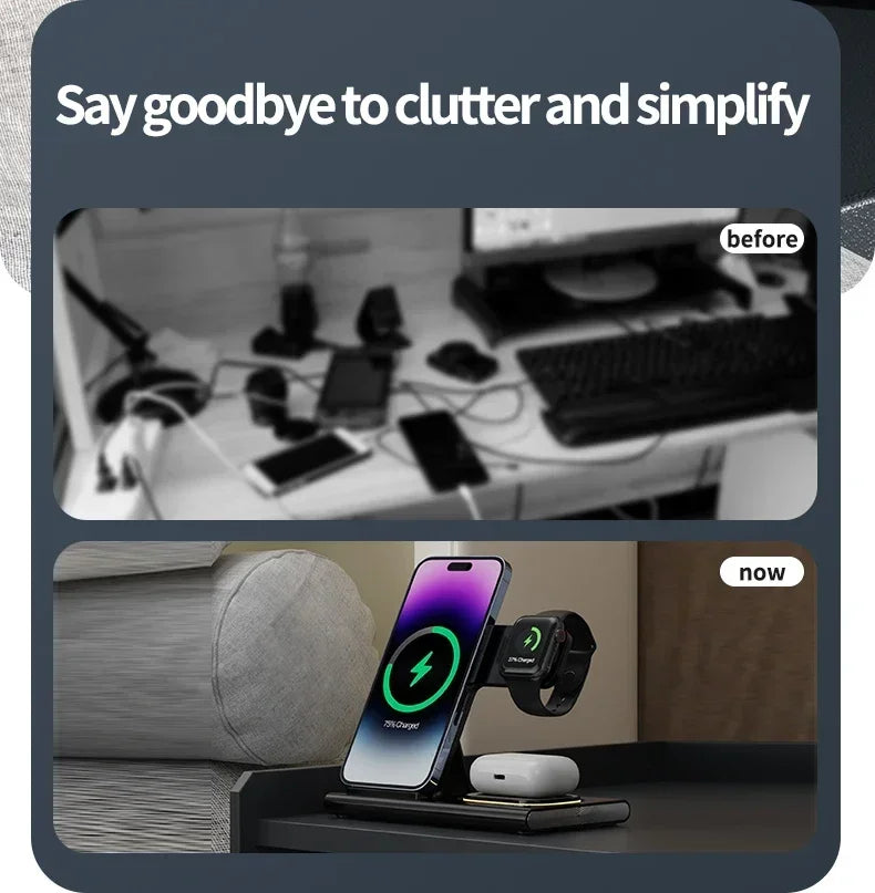 Wireless Charging Dock – iPhone | Watch | AirPods
