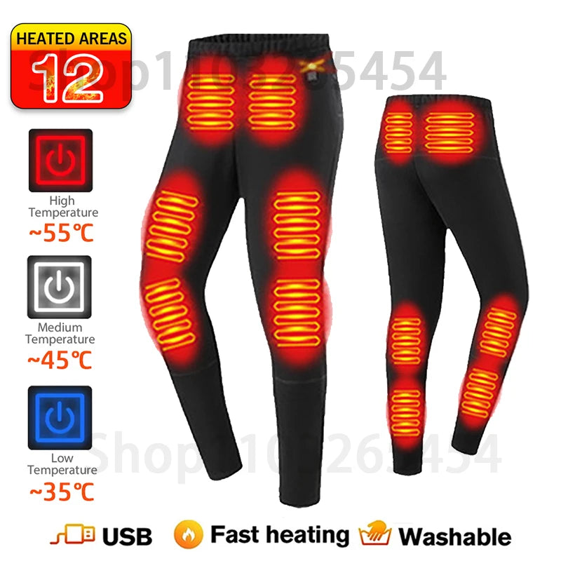 Underwear Winter Thermal Underwear 52 Areas New Heated  Women Men Heating Jacket Winter Accessories USB Electric Heating Clothes