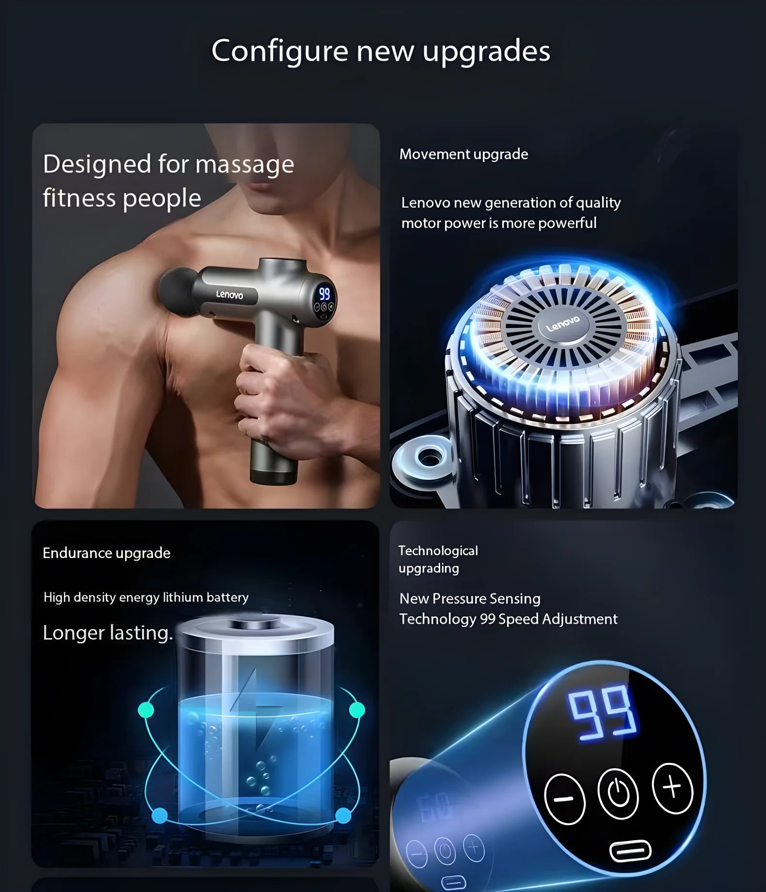 Lenovo Deep Tissue Massage Gun
