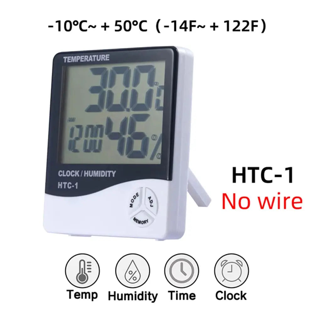 HTC-2/HTC-1 Digital Thermo-Hygrometer with Clock