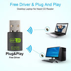 600Mbps USB WiFi & Bluetooth Adapter