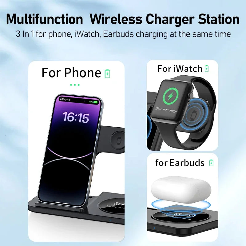 Wireless Charger for iPhone, Watch & AirPods