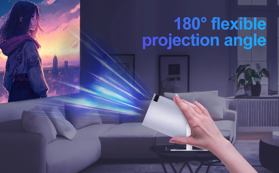 Projector Magcubic HY300 Pro Projector 200ANSI Native 720P Wireless Screen Mirroring System Dual Band WiFi Hi-chip A3100 for Home Theater