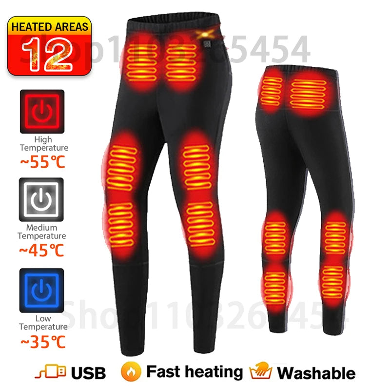 Underwear Winter Thermal Underwear 52 Areas New Heated  Women Men Heating Jacket Winter Accessories USB Electric Heating Clothes