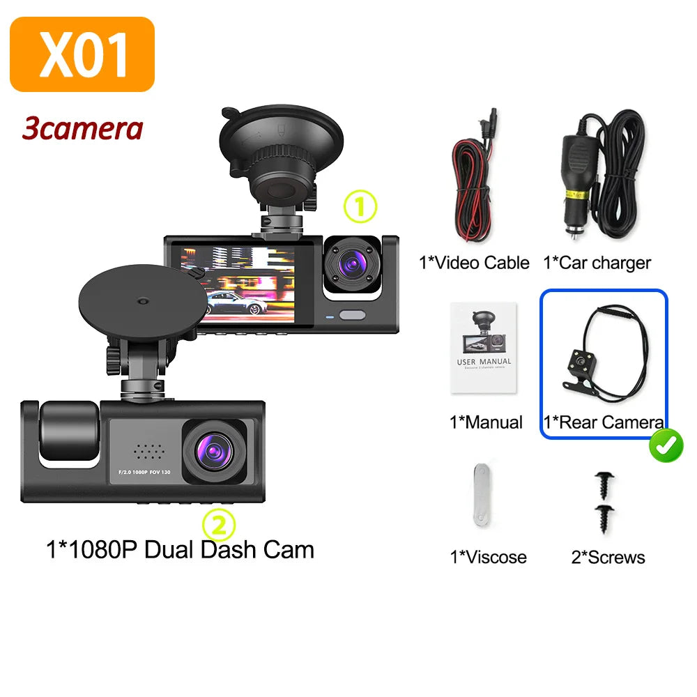 1080P Dual/Triple Camera Dash Cam