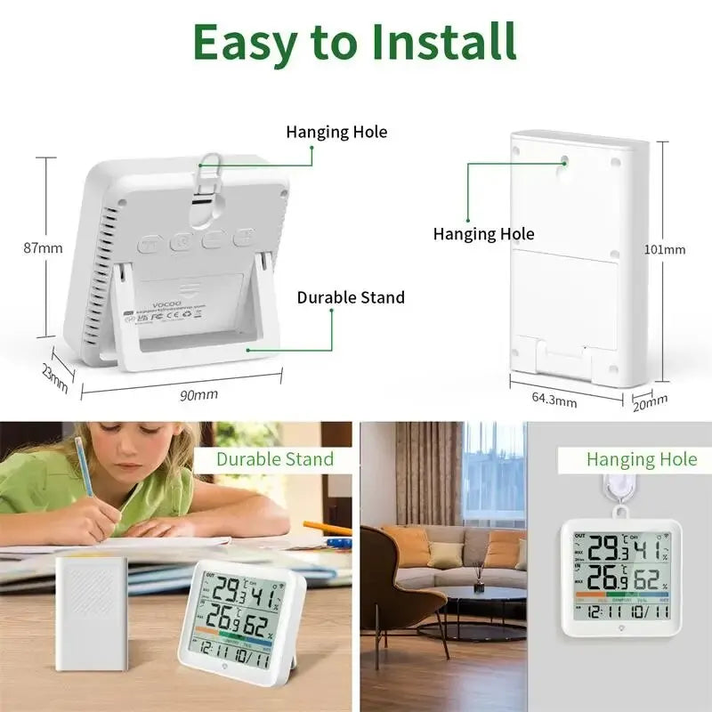 Wireless Temperature & Humidity Monitor (Indoor/Outdoor)
