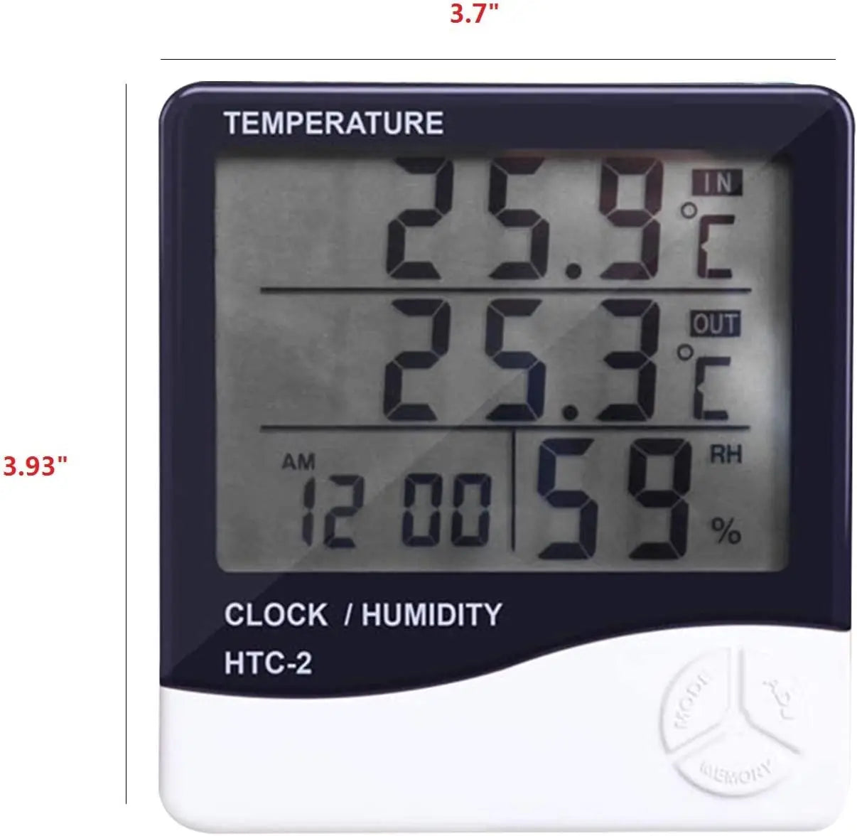 HTC-2/HTC-1 Digital Thermo-Hygrometer with Clock