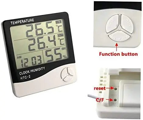 HTC-2/HTC-1 Digital Thermo-Hygrometer with Clock
