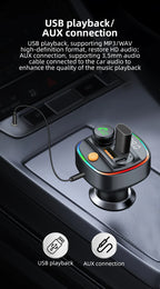 Bluetooth 5.3 FM Transmitter & MP3 Player