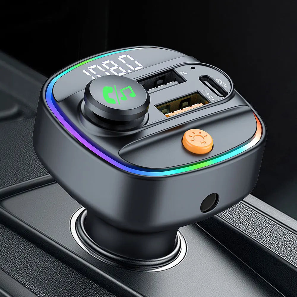 Bluetooth 5.3 FM Transmitter & MP3 Player