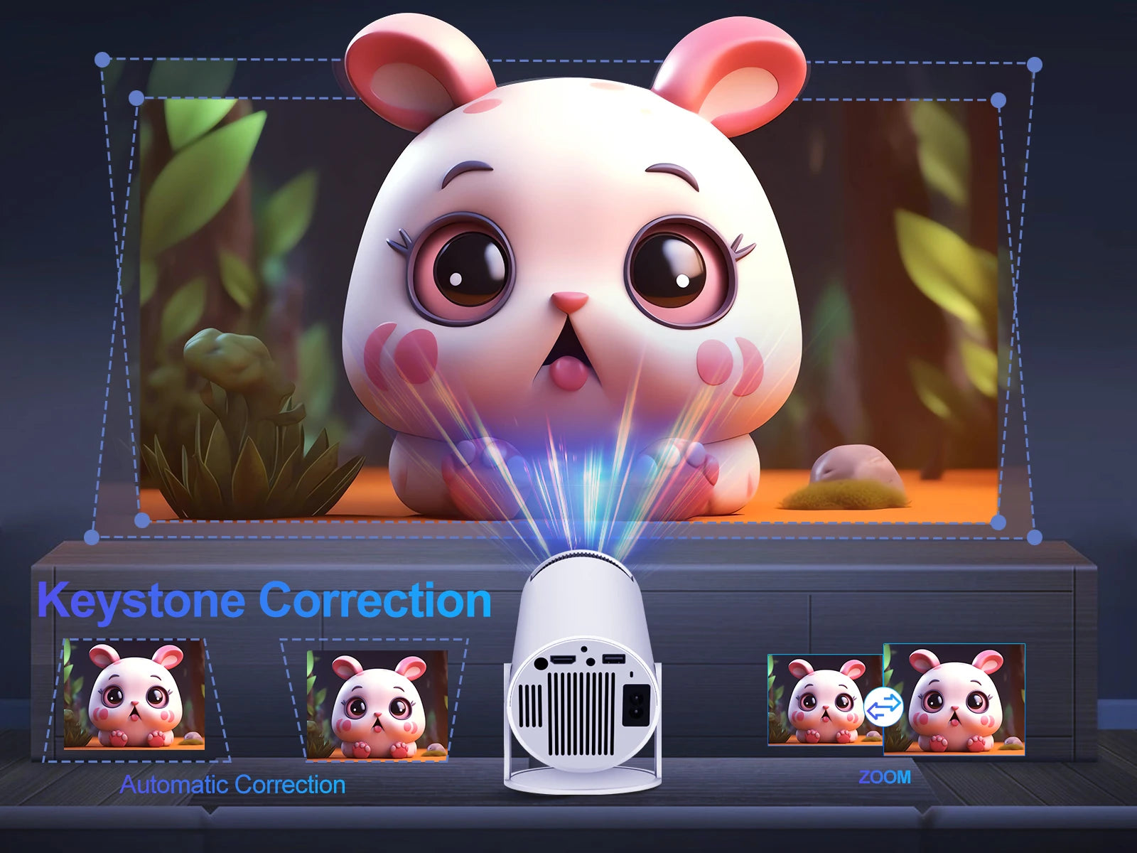 Projector Magcubic HY300 Pro Projector 200ANSI Native 720P Wireless Screen Mirroring System Dual Band WiFi Hi-chip A3100 for Home Theater