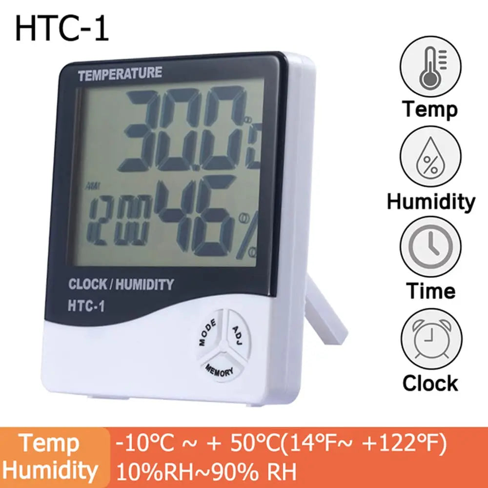 HTC-2/HTC-1 Digital Thermo-Hygrometer with Clock