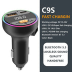 Bluetooth 5.3 FM Transmitter & MP3 Player