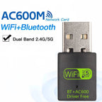 600Mbps USB WiFi & Bluetooth Adapter