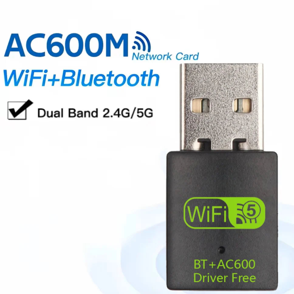 600Mbps USB WiFi & Bluetooth Adapter