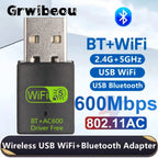 600Mbps USB WiFi & Bluetooth Adapter