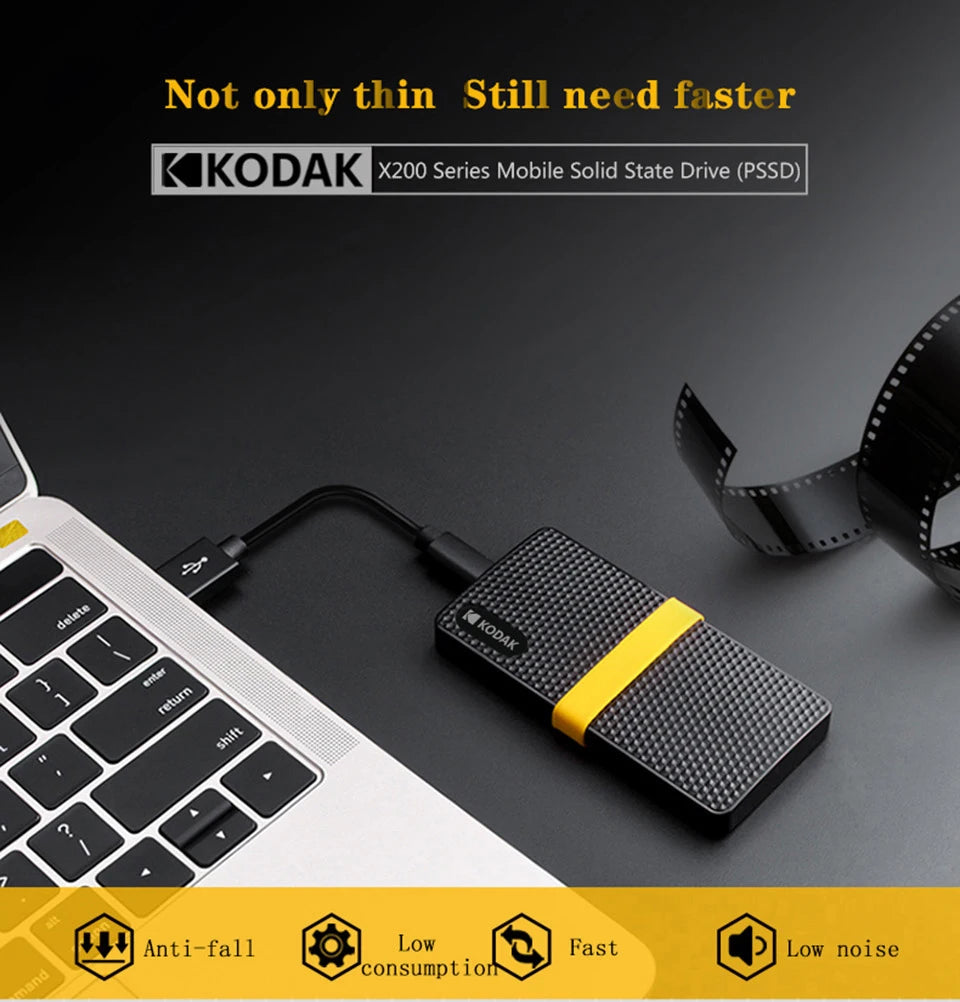 Kodak X200 Portable SSD – USB 3.1 Type-C