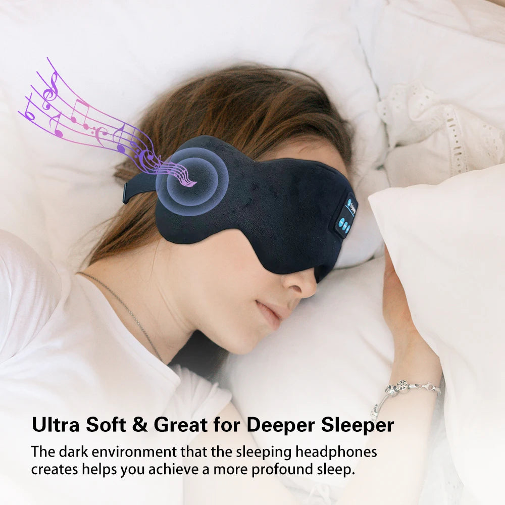 Sleep Mask with Built-in Bluetooth Headphones