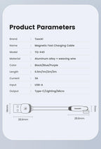 Magnetic USB-C & Micro USB Charging Cable
