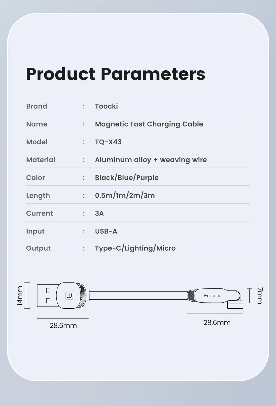Magnetic USB-C & Micro USB Charging Cable