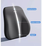 Memory Foam Car Lumbar & Neck Support Pillow – Washable & Universal Fit