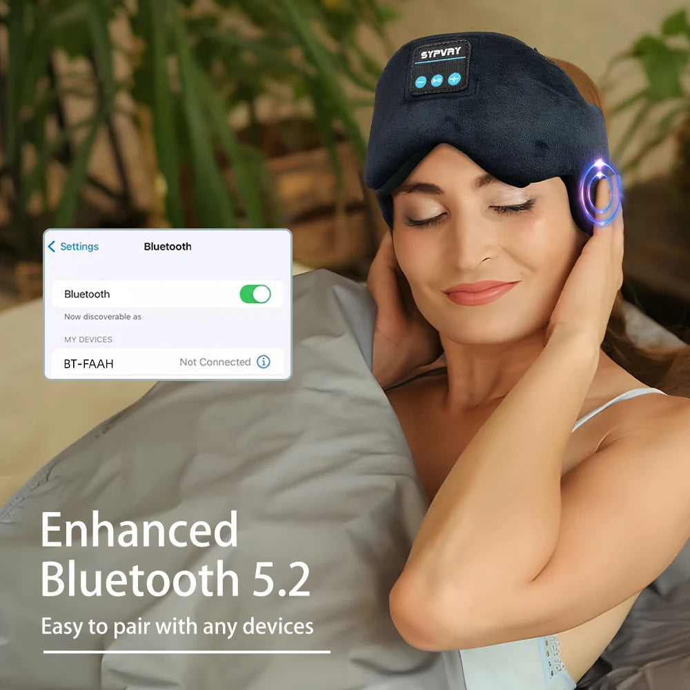 Sleep Mask with Built-in Bluetooth Headphones