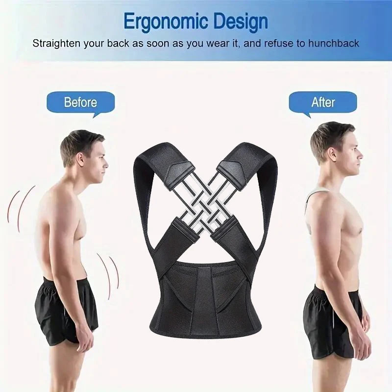 Adjustable Back Brace & Posture Corrector