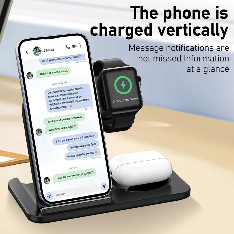 Wireless Charger for iPhone, Watch & AirPods