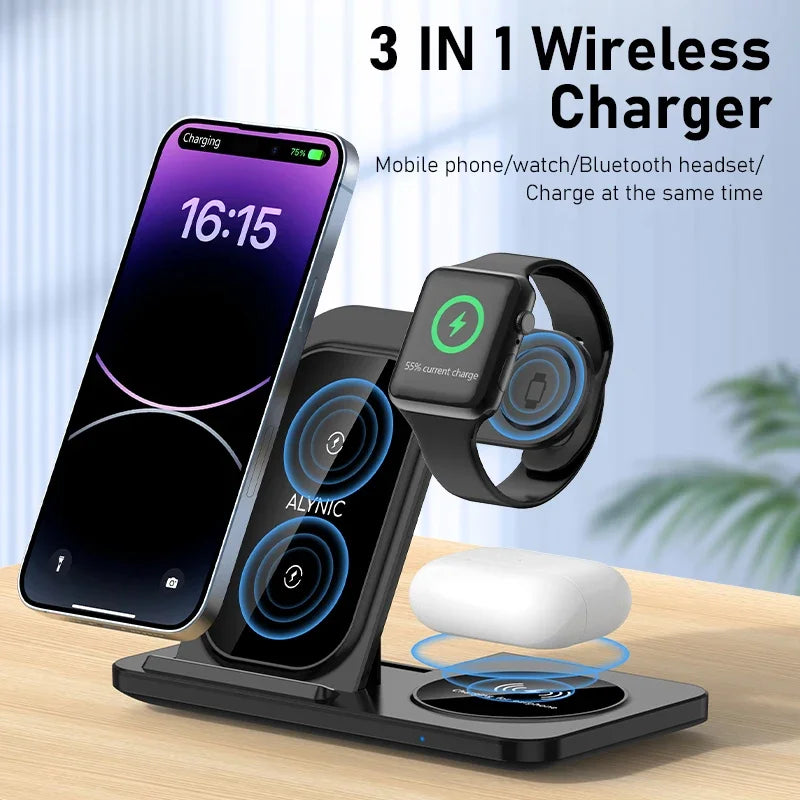 Wireless Charger for iPhone, Watch & AirPods