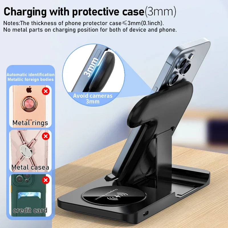 Wireless Charger for iPhone, Watch & AirPods