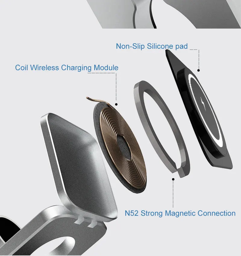 Foldable 3-in-1 Magnetic Wireless Charger