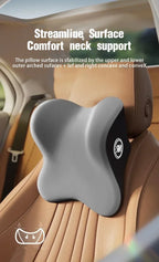 Memory Foam Car Lumbar & Neck Support Pillow – Washable & Universal Fit