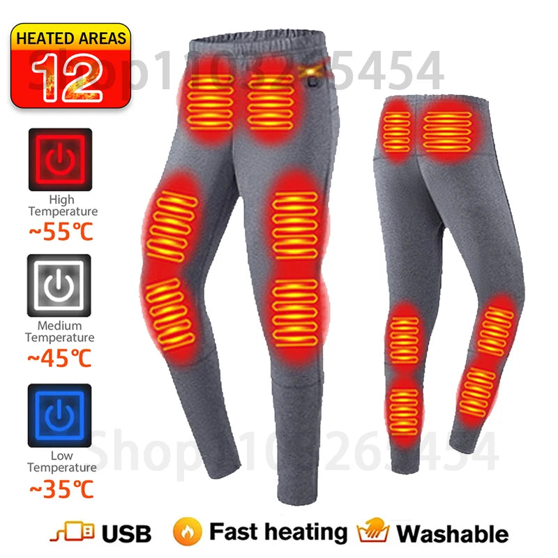Underwear Winter Thermal Underwear 52 Areas New Heated  Women Men Heating Jacket Winter Accessories USB Electric Heating Clothes