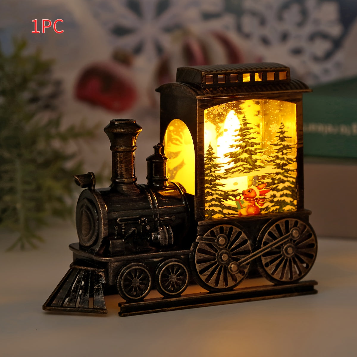 Light Christmas LED Candle - Flameless Candle with Santa Claus and Reindeer, Squirrel, Snowman Theme, Suitable for Christmas