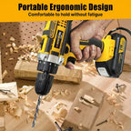 Drill Set Wireless . The New Impact Drill Is Equipped With A 3/8-inch Keyless Chuck And A Work Light