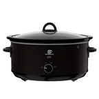 Slow Cooker SUPERLEX 6.5L Large Oval  | 200W Energy-Efficient Ceramic Pot | 4-Temp Control (High/Low/Warm/Off) | Tempered Glass Lid | Perfect for Party Cooking, Slow Cooker Recipe, Home Cooking, Stylish Cookware, Sleek Design,