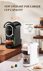 Coffee Machine CAFELFFE 19Bar Automatic Capsule  - Cold & Hot, Nescafe, DG, ESE Pod Compatible, Ground Coffee Option, 1450W, 220-240V, Easy to Clean, European Standard Plug, Perfect for Home Kitchen, Ideal Gift for Halloween,