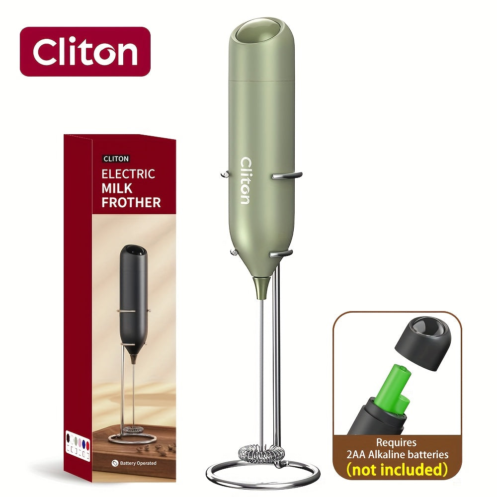 Frother 1pc Powerful Electric Milk Frother Handheld with Stainless Steel Stand, Battery Powered Mixer for Coffee, Smoothies, Latte, Matcha, Hot Chocolate, Mini Hand Blender 2025 Edition, Kitchen Gift, New Year Present, Valentine'S Da