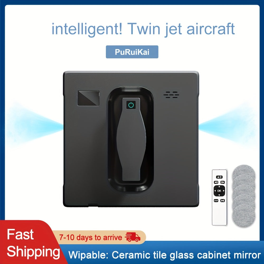 Window Cleaning Robot The Automatic Sprays Water Automatically, The Square Window Cleaning Robot Glass Robot Remote Control Electric Planning Intelligent Window Cleaning Artifact HC-21B.