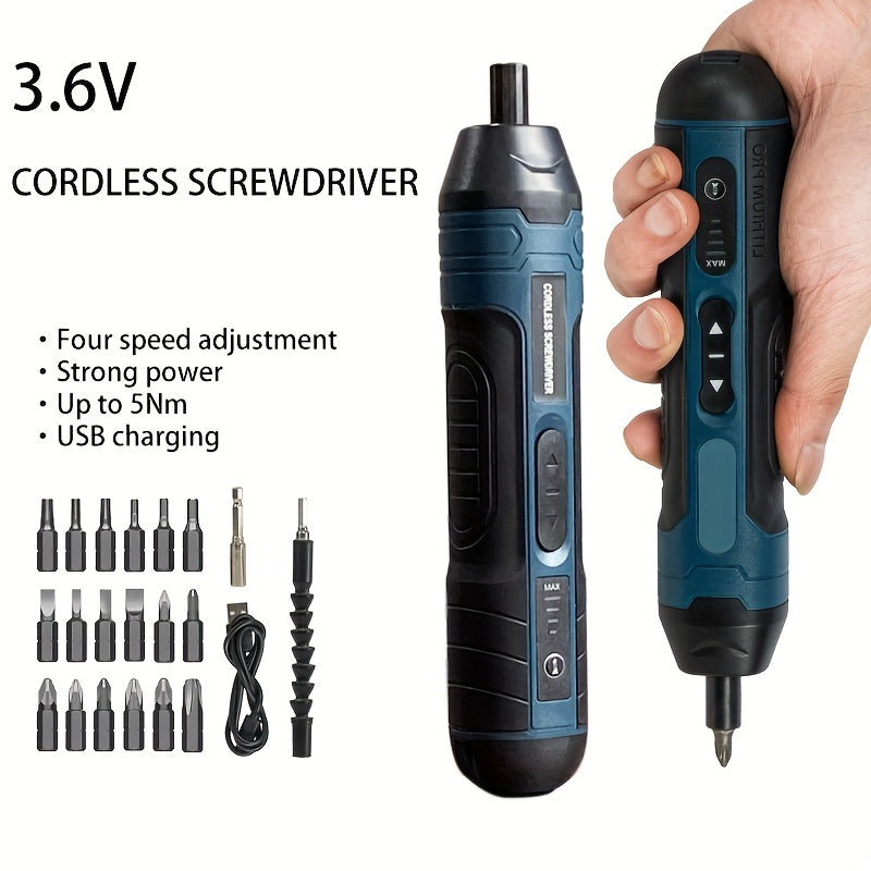 Screwdriver 3.6V lithium Cordless Electric Screwdriver Set Power Screwdriver 4 torque setting