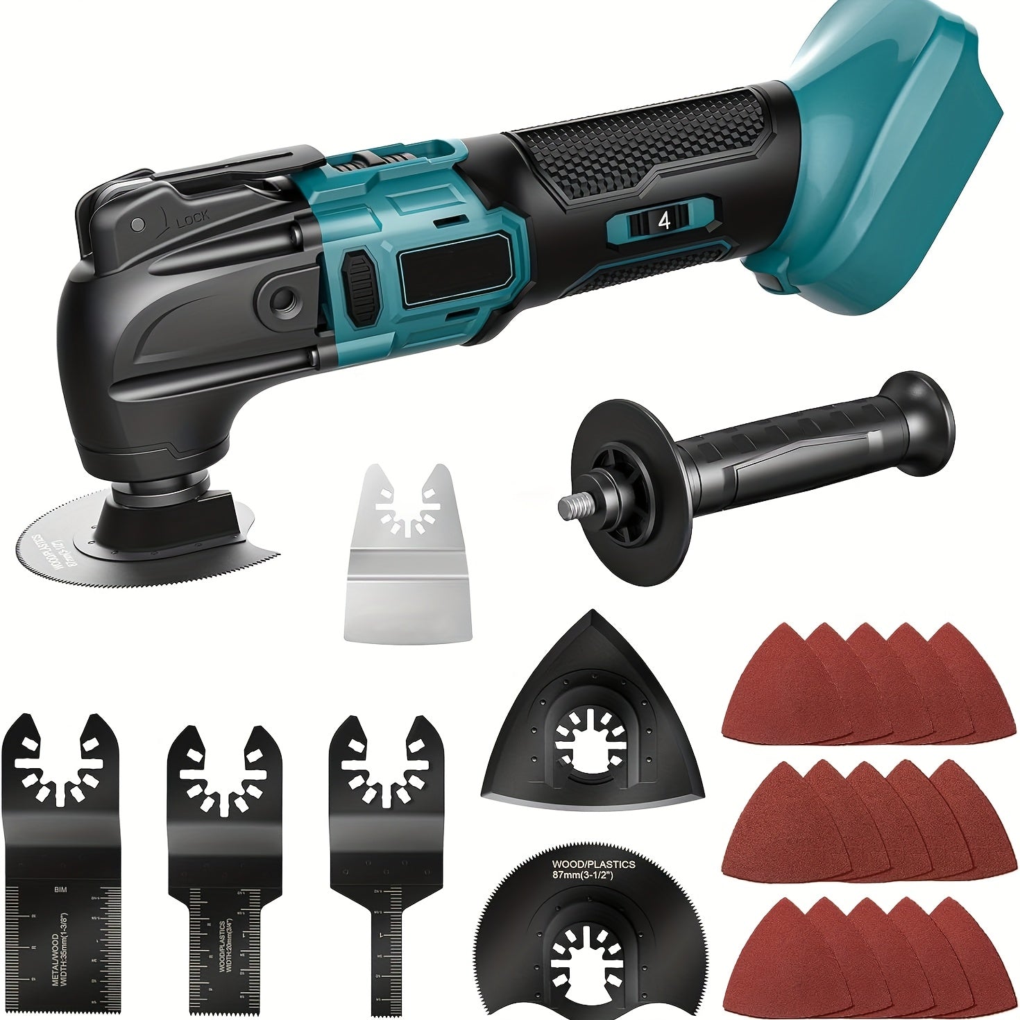 Oscillating Multi-tool, Equipped with 2x1500mAh Batteries Or Bare Tools Without Battery Cordless