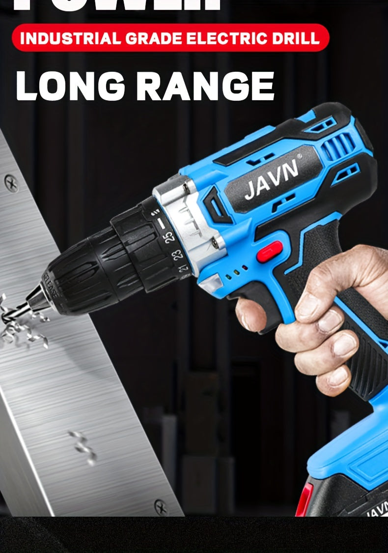 Screwdriver 1 Set JAVN 20V Cordless Drill Electric Screwdriver, Mini Wireless Power Driver DC Lithium-Ion Battery 3/8-Inch