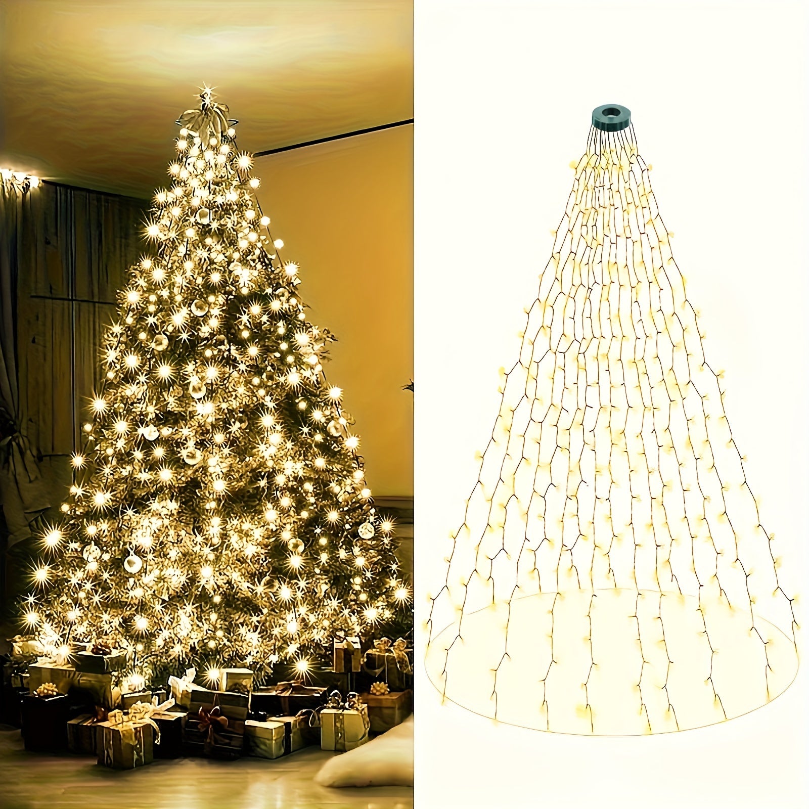 Lights 1pc 200/280/300 LED Christmas , Christmas Tree Decoration Outdoor String Lights Indoor String Lights, with 8 Lighting Modes, Christmas Decoration String Lights Holiday Decoration, with Remote Control, Suitable for Indoo