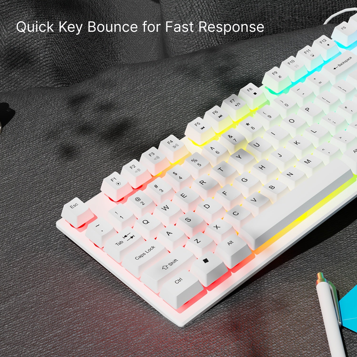 Keyboard EWEADN Silent Wired Gaming
