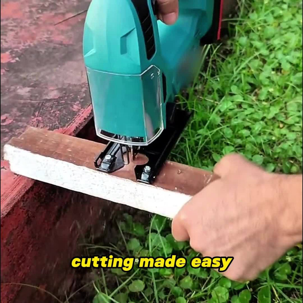 Saw 18V Cordless with 4-Speed Settings & 45° Bevel Cutting, LED Work Light, 4 Blades (2 Batteries Included) - Heavy-Duty Lithium-Ion Cordless Electric for Wood & Metal Cutting, Ergonomic Design with Dust Collector Compatibility