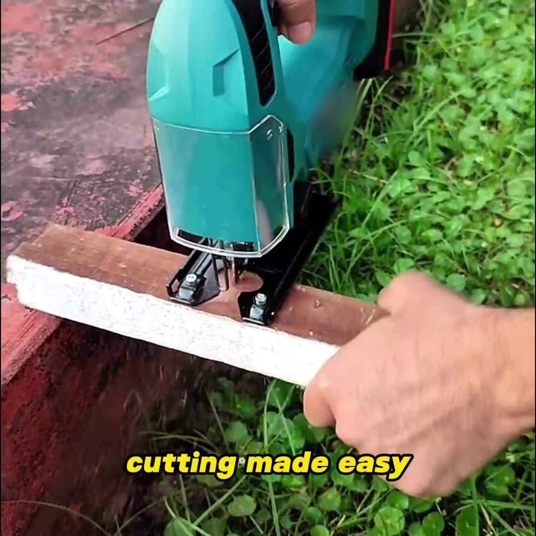 Saw 18V Cordless with 4-Speed Settings & 45° Bevel Cutting, LED Work Light, 4 Blades (2 Batteries Included) - Heavy-Duty Lithium-Ion Cordless Electric for Wood & Metal Cutting, Ergonomic Design with Dust Collector Compatibility